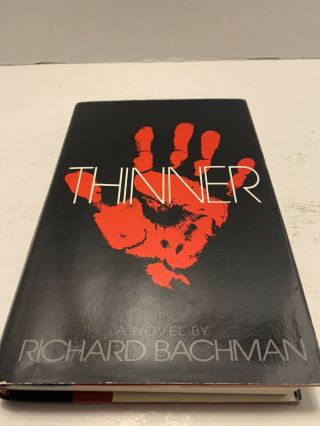 Thinner Book Stephen King Richard Bachman 1st Edition Printing Hardcover Rare
