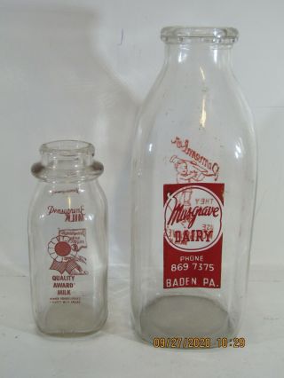 1 Very Rare Musgrave Dairy Milk Bottle Baden Pa