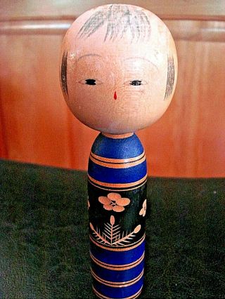 Rare Vintage Japanese Kokeshi Shingata Wooden Doll Boy Hand Made/carved
