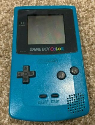 Nintendo Gameboy Color - Teal Cgb - 001 Handheld Game System - Parts/repair - Rare