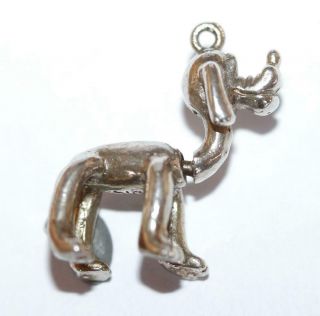 Rare Pluto The Dog With Moving Head Sterling Silver Vintage Bracelet Charm