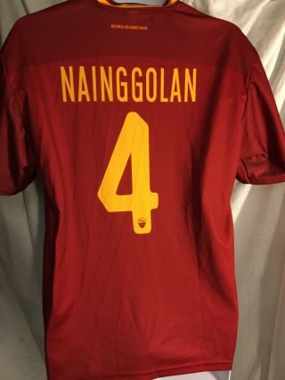 Rare As Roma Radja Nainggolan 4 Soccer Futbol Jersey Shirt Italy Size L
