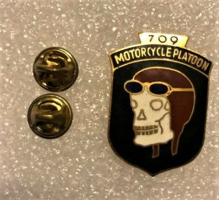 Rare Post Ww2 Us Army 709th Motorcycle Platoon 1946/47 - Occupied German Made