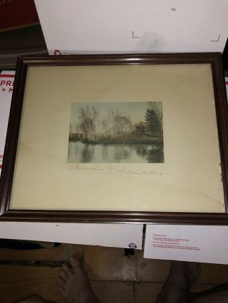 Very Rare Wallace Nutting A Framingham Cave Signed Print