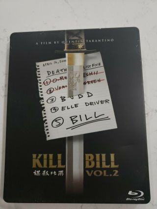 Kill Bill Vol.  2 (blu - Ray Steelbook) Limited Edition Tarantino Rare