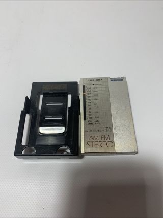 Vtg Toshiba Pocket Radio Rp - S9 Handheld Stereo 80’s Japan - Very Rare W/ Clip