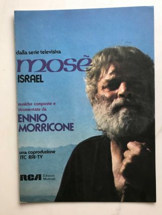 Ennio Morricone " Israel " - Rare Piano Sheet Music Theme From Moses The Lawgiver