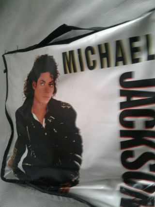 Michael Jackson Plastic School Bag Vintage Retro Very Rare