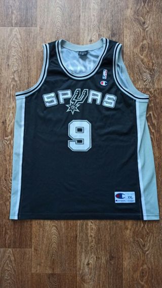 Champion Tony Parker San Antonio Spurs Nba Basketball Shirt Jersey Rare Maglia