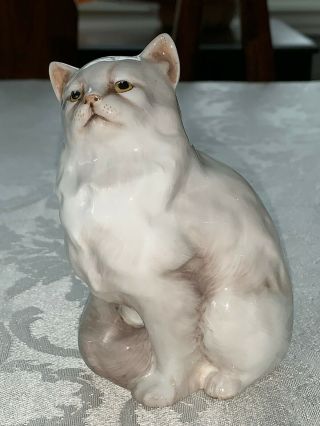 Royal Doulton White Persian Cat Figurine Hn 2539 Rare