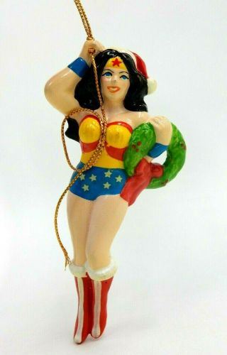 Vintage 1979 Rare Dc Comics Wonder Woman 4.  4 " Long Hanging Christmas Ornament