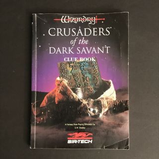 Rare Wizardry: Crusaders Of The Dark Savant Cluebook Clue Book Hint Book