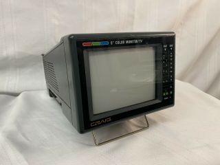 1991 Vintage Craig Pc570 5” Color Gaming Monitor/tv Rare