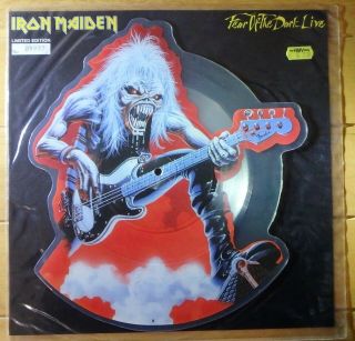 Iron Maiden - Fear Of The Dark Live Ltd Edition - Rare Mispress Picture Disc