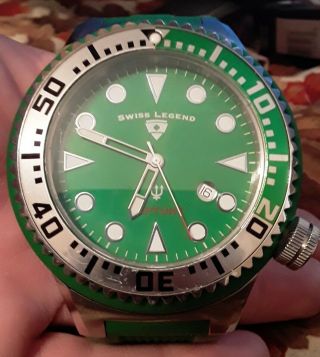 Swiss Legend Neptune Watch - (rare Color Green)