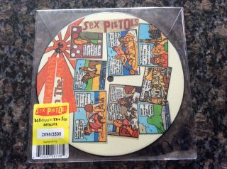 Rare Punk 7” Vinyl - Sex Pistols Holidays In The Sun Picture Disc Unplayed.