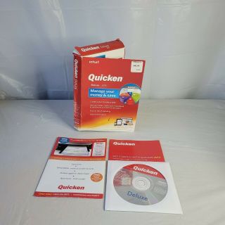 Intuit Quicken Deluxe 2013 For Windows And Manuals Rare