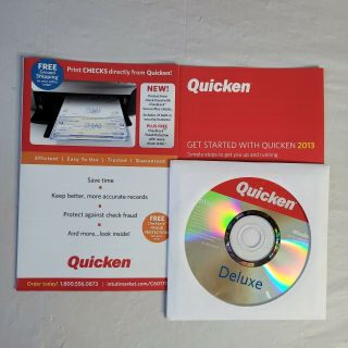 Intuit Quicken Deluxe 2013 For Windows and Manuals Rare 2