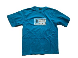 Rare Vintage Radiohead Tshirt Ok Computer Waste Products Official Blue Xl