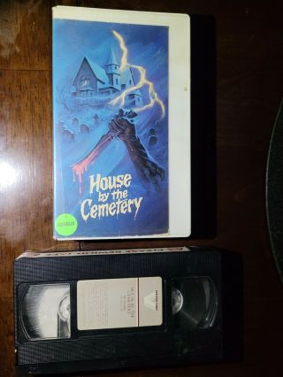 House By The Cemetery Vestron Vhs Horror Slasher Clamshell Oop Rare