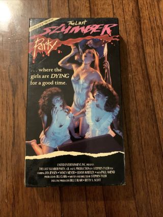 The Last Slumber Party Vhs 80s Horror Rare & Well Look At Photos