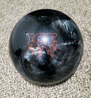 Rare 15lb Storm Black Ice Polyester Bowling Spare Ball Ideal Dry Lane 15 Pounds