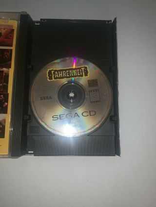 Fahrenheit Sega CD 32X Video Game Complete Worn Case RARE F - ship 3