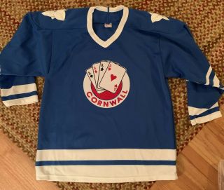 Rare Cornwall Aces Hockey Jersey Vintage Ccm Maska Quebec Nordiques Ahl Medium