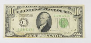 Gold Certificate Rare 1928 - B Philadelphia,  Pa $10 Us Federal Reserve $10.  00 238