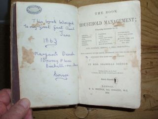 1863 - Mrs Beeton - The Book Of Household Management - Cookery - Cooking - Very Rare