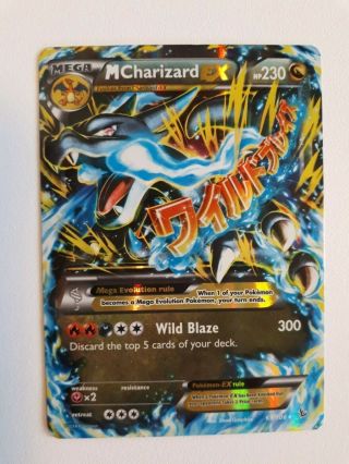 2014 Pokemon Flashfire Ultra Rare Holo Mega M Charizard Ex 89/106 Vlp/ex
