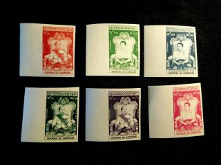 Cambodia Imperf Stamp Set Scott 53 - 58 Mnh Very Rare Item