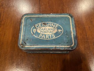 Vintage Oakland Pontiac Auto Bulb Tin Rare Rare Rare