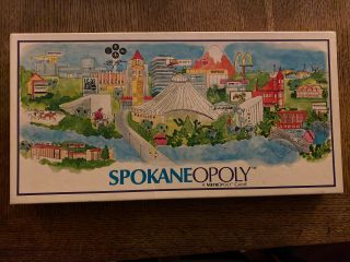 Very Rare 1991 Vintage Spokaneopoly (spokane Monopoly) A Metropoly Board Game