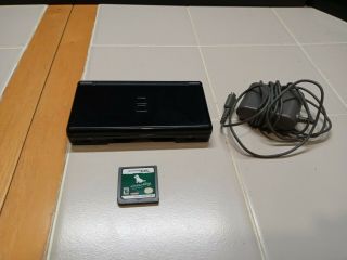 Rare Nintendo Ds Lite Handheld System - Black With Charger And 1 Game