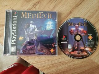 Medievil (sony Playstation 1,  1998) Complete.  Black Label.  Rare.  Rpg.