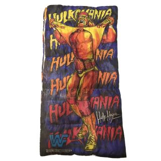 Vintage Hulk Hogan Hulkamania Sleeping Bag 1991 Wrestling Wwf Bedding Rare