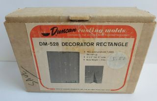 Duncan 1973 Slip Casting Mold Dm - 528 Decorator Rectangle Rare Ceramic Porcelain