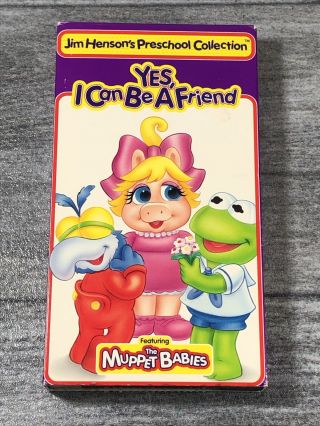 Yes I Can Be A Friend The Muppet Babies - Vhs 1995 - Rare