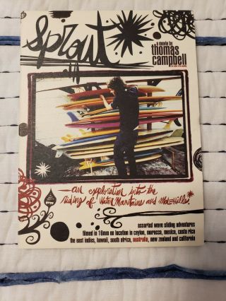 Sprout Dvd Rare Surf Movie By Thomas Campbell Surfing Longboard Pre - Owned