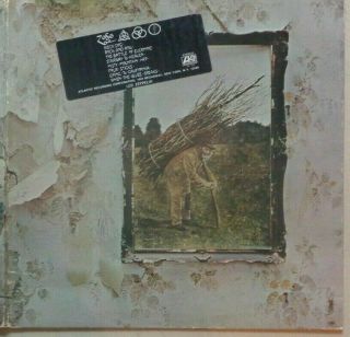 Led Zeppelin Iv Lp Record Club Pressing With Rare Hype Sticker On Cover