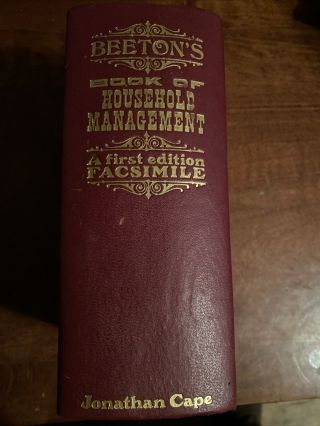 Beetons Book Of Household Management A First Editon Facsimile Hardcover Rare