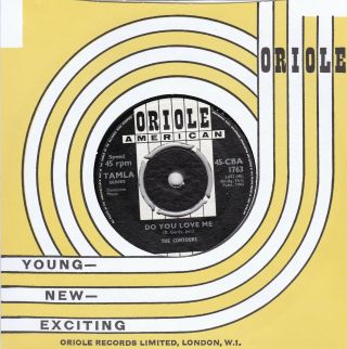 The Contours - Do You Love Me Rare 1962 Uk Oriole Ex,