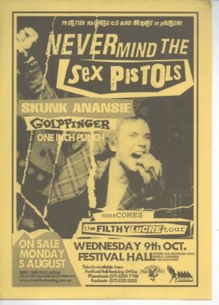 The Sex Pistols Rare 1977 French Only 7 " Punk P/c Single,  Bonus Oz Gig Flyer