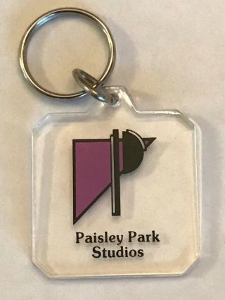 Prince Paisley Park Studios Key Chain 1980s Music Memorabilia Rare