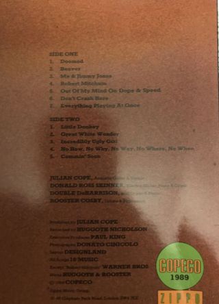 Julian Cope Rare Vinyl Skellington Album 3