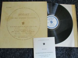 Mega Rare Lola Bobesco Mozart Les Discophiles Francais Df 730037 France
