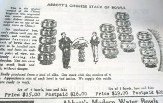 RARE & Vintage Abbott Magic Chinese Stack of Bowls Production 2