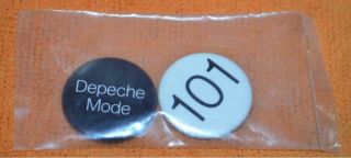 Depeche Mode 101 Set Of 2 Rare 1989 Sire Us Promo Pins Pinbacks Badges Buttons