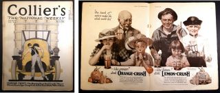 1921 Colliers Rare Coles Phillips – Norman Rockwell Orange Crush/lemon Crush Ad